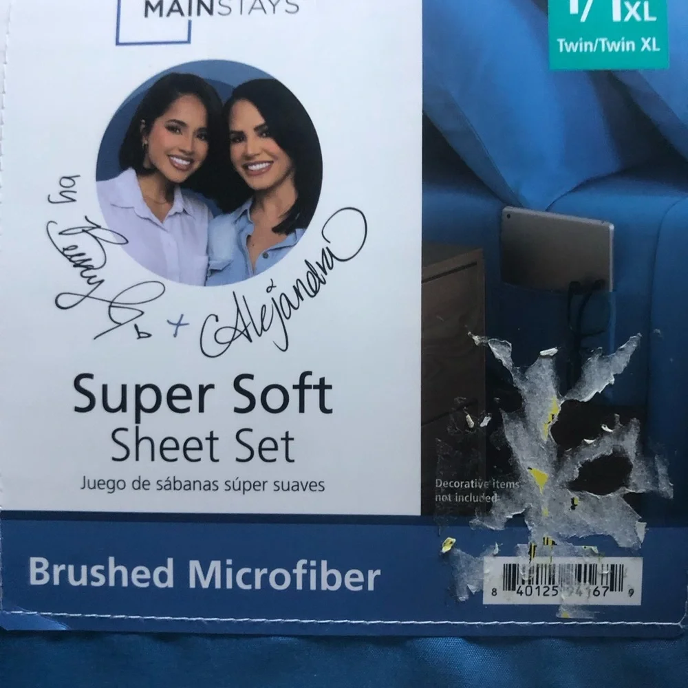 Mainstays Brushed Microfiber Sheet Set - Blue